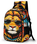 Hip Hop Leo Printed Unisex Backpack With Large Capacity For Daily Use Durable Polyester Daypack With Breathable Fabric Sturdy Zippers