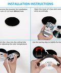 Installation steps for 3 Inch LED Recessed Gimbal Downlight With 5CCT Adjustable Color Temperature 2700K to 5000K