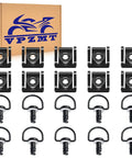 Heavy Duty Quarter Turn Fasteners For Race Fairings Quick Release Bolt Kit With Secure Clamps Universal Fit; black speed clips and retainers.
