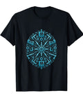 Cool Machinist Vise Gauge Square T-Shirt For Men, Perfect CNC Tool Gift, Black Classic Fit Tee with blue tool design