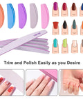 10 Piece Nail File And Buffer Set Double Sided 100 And 180 Grit For Acrylic And Natural Nails shown with buffer blocks and files