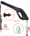 Replacement Pressure Washer Gun Kit With 2000 PSI Max And 12.2 Inch Wand Fits Portland Husky Black Decker Ford Pulsar ShopForce
