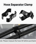 6AN Hose Separator Clamp AN6 Fuel Line Mounting Clamp Aluminum Black 6061-T6 set of 10 securing automotive fuel lines