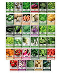 Image of Survival Garden Seeds Kit With Over 16,000 Non GMO Heirloom Veggie Seeds, 35 Varieties For Home Garden And Bugout Prep.