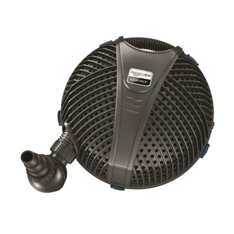 AquaForce 1000 GPH Solids Handling Submersible Pond Pump with pre-filter cage for water features and waterfalls