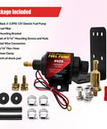 Gasoline Electric Inline Fuel Pump 12V Universal Five Sixteenth Inch Inlet Outlet Low Pressure 2 To 3.5 PSI 28 GPH kit
