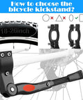 Adjustable Bicycle Kickstand With Built In Bike Bell For 22, 24, 26 Inch Kids Bikes and MTB Road And Mountain Rides