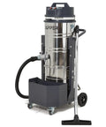 Heavy Duty Industrial Wet Dry Vacuum With Dual Motors 3.3 HP Delivers 222 CFM And 76 Inch Water Lift 27 Inch Squeegee 120V 20A Plug 2 Year Warranty Ideal For Construction Sites Warehouses And Tough Cleanup, stainless steel tank