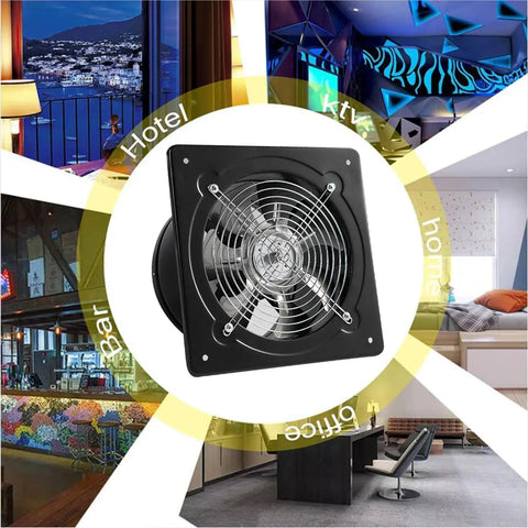 4 Inch Metal Exhaust Fan With Heavy Duty Iron Build Whisper Quiet Operation Anti Backflow Check Valve Window Or Wall Mount Vent