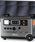 Go To Off Grid Power Station with 3600W Peak Output and 3600Wh LiFePO4 Battery with app control and solar panels