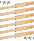 Solid As A Rock Wooden Drawer Slides Six Pack 15.7 Inch Center Tracks with metal rollers and mounting brackets.