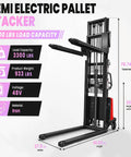 Heavy Duty Electric Pallet Stacker Delivering 3300 Lbs Capacity and Zero Sweat Hauling for Busy Warehouse Floors and Factory Racks detailed image