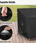 Image of All Weather Outdoor Three Seater Couch Cover Waterproof Heavy Duty Polyester With Double Stitched Seams on patio