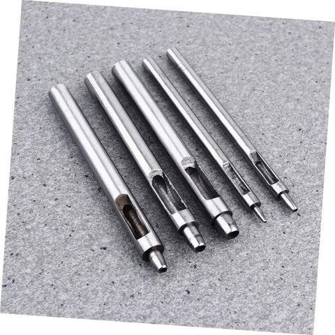 Leather Round Punch Tool Belt Hole Punch For Falconry Hobbies Crafts And DIY Projects, assorted sizes angled view