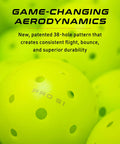 Pro S1 Outdoor Pickleball Ball For Tournament Play Crack Resistant 38 Hole Design With Advanced Aerodynamics USAPA Approved