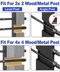 Black One Eighth Inch Cable Railing Hardware Kit Pack Of Fifty For Four By Four Or Two By Two Wood Or Metal Posts installation diagram