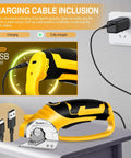 Slick Cordless Electric Scissors With Integrated Safety Shield And Quick Rechargeable 4V Battery charging via USB port and adapter.