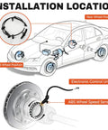 Installation diagram showing Direct Swap Pair Of Rear Abs Wheel Speed Sensors Left And Right Compatible With Chevy Traverse Buick Enclave Gmc Acadia 2009 To 2017.