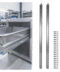 68 Inch Full Extension Drawer Slides Set 1 Pair Side Mount Cabinet Glides with bolts for tool storage installation