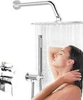 Dual Shower System With Overhead Rain Head And High Pressure Handheld Complete Chrome Mixer Valve Trim Kit Luxury Rainfall Fixture