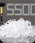 Pro Grade Tile Leveling System With One Eighth Inch Spacers And Clips, 5500 Pieces, 16 Oz Rubber Mallet Hammer displayed