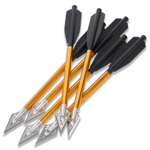 6.7 Inch Crossbow Bolts For 50 To 80 Lb Crossbows Yellow Target Practice Arrows With Metal Tips And Plastic Shafts Built Tough