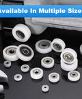 Nylon Ball Bearing Guide Pulleys 8mm By 36mm By 10mm Four Pack With Sealed 608RS Bearings for sliding doors in various sizes