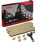 Gold 132 Link Motorcycle Chain With Breaker Tool For 50cc To 150cc Dirt Bikes ATVs Quad Go Kart Heavy Duty 428 Chain Compatible Kit