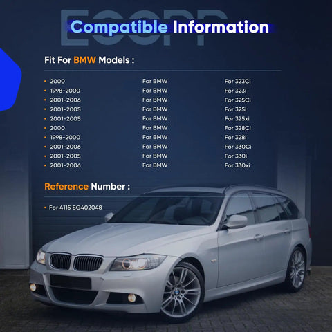 Compatible information for Heavy Duty Gas Spring Lift Support Strut Fits Bmw E46 323 325 328 330 models and reference number.