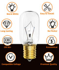 Over The Range Microwave Light Bulb Dimmable 125V 30W E17 Base Super Easy Install Fits LG Frigidaire Kenmore Whirlpool GE Models