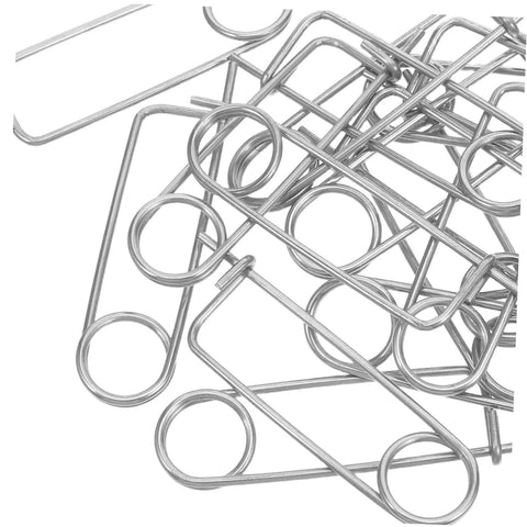 Heavy Duty Stainless Steel Cotter Pin Fastener Clips Locks Farm Hitch And Industrial Machinery With Anti Loosening Stability, close-up view.