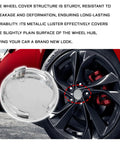 Fresh Ride Upgrade Snap In Wheel Center Caps 4 Piece Set Heavy Duty Abs Rim Hub Covers Universal Car Mod 2.36 Inch Silver close-up on wheel cover showing durability and metallic finish.