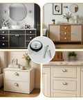 Coastal Beach Vase Hydrangea Round Cabinet Knobs Set Of 4 For Dresser And Kitchen Cupboard With Beachy Vibe on furniture