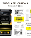Beast Mode Ready 2 Inch Print Head Portable Industrial Label Printer With Bluetooth, wide label options and samples shown