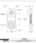 Technical drawing of the One To One Pulley Combo For SBC Short Water Pump With CNC Aluminum Double Groove Crank And Water Pump Pulleys.