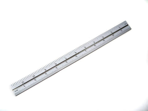 12 Inch 4R Replacement Blade For Combination Squares Pro Grade Stainless Steel Non Glare Satin Chrome Finish Clear Markings 1/8 1/16 1/32 1/64