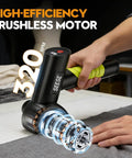 SeeSE Electric Box Cutter Cordless Rechargeable Scissors demonstrating high-efficiency motor cutting fabric with ease.