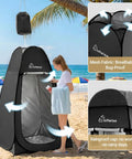 Easy Pop Up Shower Tent With Floor Portable Instant Changing Booth Privacy Bathroom For Beach Camping And Outdoor Use