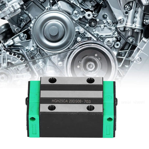 Front view of Heavy Duty Linear Slider Block For CNC Machines And Industrial Automation, HGH25CA Steel Rail Slider Block.