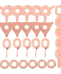Dent Puller Rings Kit 50Pc Iron Metal Repair Tools For Auto Body Dents displayed on white background