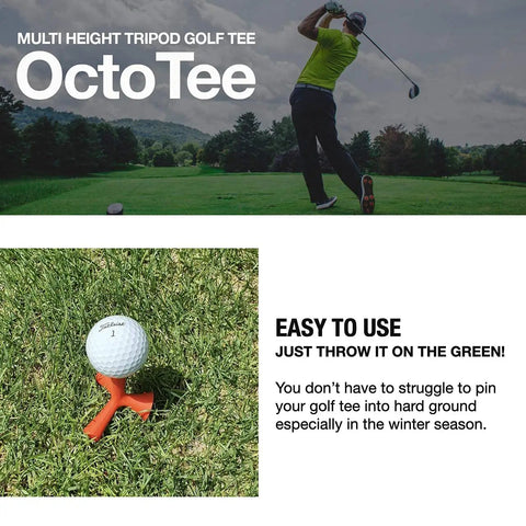 Adjustable Height Flexible Golf Tee Tripod Set For Indoor And Outdoor Play No Fuss Easy On Green Colorful Rubber Tees Pack Of Two.