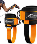 Heavy Duty Padded Ankle Strap for Cable Machines With Extra Adjustable Strap for Secure Fit in use for glute workouts