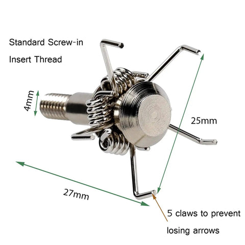 Small Game Broadheads 100 Grain Mixed Judo And Hammer 12 Pack with broadhead case, showing stainless steel spring arm design.