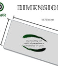 Diagram showing dimensions of Natural White PTFE Teflon Virgin Plastic Sheet One Eighth Inch Thick, 5.75 x 11.75 inches, with tolerance note.