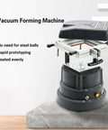 1200W Dental Vacuum Forming Machine With Top Notch Heat And Heavy Duty Adsorption For Orthodontic Retainers And Thermoforming Sheets Ideal For Shell Molds And Dental Lab Work, black aluminum unit