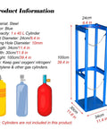 Oxygen Cylinder Rack For Wall Mount Beefy Heavy Duty Steel Gas Cylinder Holder With Protective Chain Rust Proof Organizer