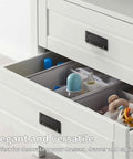 2 Pack Pocket Door Drawer Handle Flush Pull Concealed Furniture Handle Screws Included For Cabinets Closets And Drawers Matte Black Zinc Alloy 96mm Hole Center Hidden Pull Knob Set For Modern Cabinets installed on wooden drawer