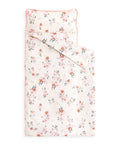 Cozy Floral Nap Mat With Pillow And Blanket For Toddlers Ages 3 Plus In Daycare And Preschool 50 By 20 Inch Roll Up Sleeping Bag With 100 Percent Cotton Light Pink Fabric