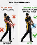 Two In One Golf Swing Training Kit With Wrist Stabilizer And Arm Support Strap comparison image