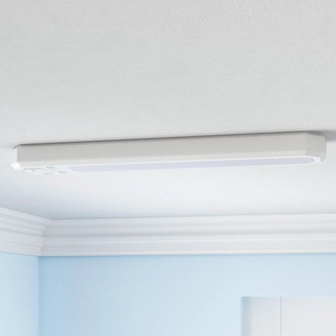 18 Inch Plug In Under Cabinet Light Bar With 2 USB Ports And 5 Ft Power Outlet Dimmable 3000K 4000K 5000K 120V on ceiling mount